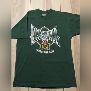 Vintage Marshall Thundering Herd Marco Bison‎ SS Shirt